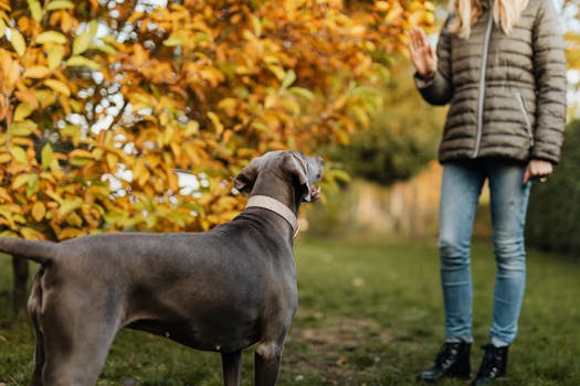 Dog training in the field