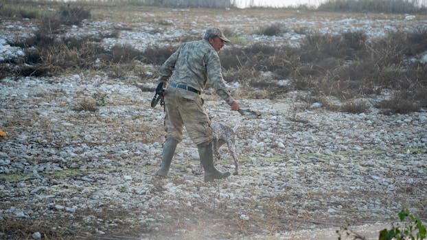 a successful hunting trip with a tracking dog