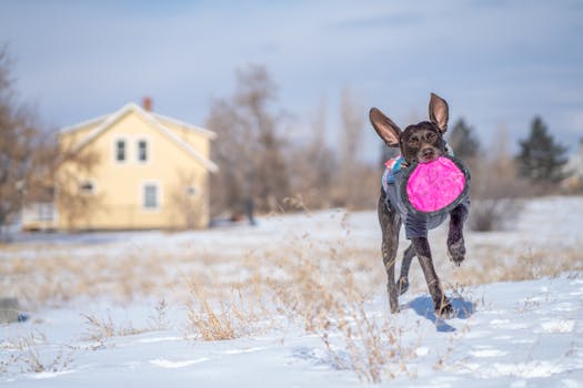 German Shorthaired Pointer retrieving a dummy in the field