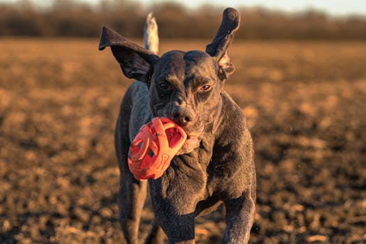 hunting dog training in the field