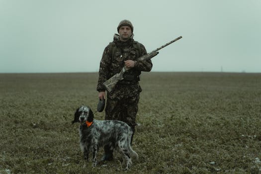 hunter with dog